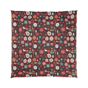 Home Decor - Christmas Ornaments Decorations Pattern Comforter - Dipaliz 88’’ ×