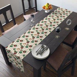 Cotton Twill Table Runner - Farmhouse Gingerbread Style - Dipaliz - Runners