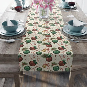 Cotton Twill Table Runner - Farmhouse Gingerbread Style - Dipaliz - Runners