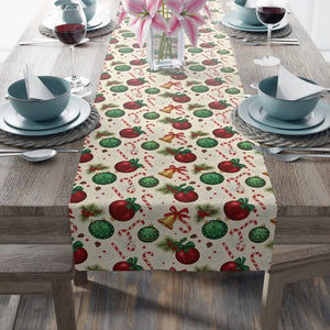 Cotton Twill Table Runner - Farmhouse Gingerbread Style - Dipaliz - Runners
