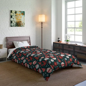 Home Decor - Christmas Comforter - Fluffy Ornament Polyester Print - Dipaliz