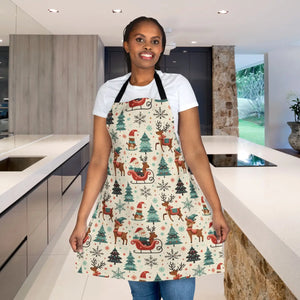 Vibrant Festive Christmas Apron - Holiday Gathering - Dipaliz - Aprons