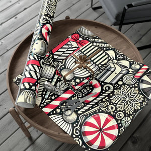 Festive Candy Cane Gift Wrap Paper - Christmas Pattern - Dipaliz - Wrapping