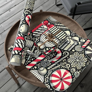 Festive Candy Cane Gift Wrap Paper - Christmas Pattern - Dipaliz - Wrapping