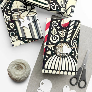 Festive Candy Cane Gift Wrap Paper - Christmas Pattern - Dipaliz - Wrapping