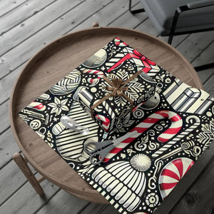 Festive Candy Cane Gift Wrap Paper - Christmas Pattern - Dipaliz - Wrapping