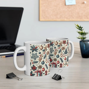 Vibrant Christmas Pattern Ceramic Mug - Festive Holiday - Dipaliz - Mugs