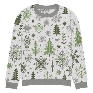 Cozy Christmas Crew Neck Sweater - Festive Pattern - Dipaliz - Sweaters - 3xs