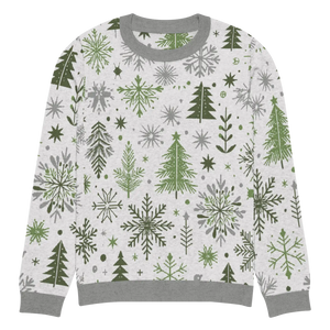 Cozy Christmas Crew Neck Sweater - Festive Pattern - Dipaliz - Sweaters - 3xs