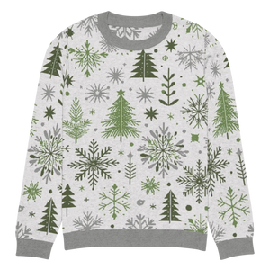 Cozy Christmas Crew Neck Sweater - Festive Pattern - Dipaliz - Sweaters - 3xs