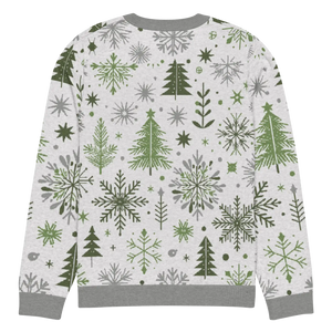 Cozy Christmas Crew Neck Sweater - Festive Pattern - Dipaliz - Sweaters - 3xs