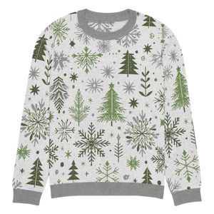 Cozy Christmas Crew Neck Sweater - Festive Pattern - Dipaliz - Sweaters - 3xs