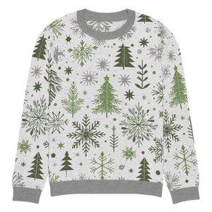 Cozy Christmas Crew Neck Sweater - Festive Pattern - Dipaliz - Sweaters - 3xs