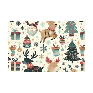 Vibrant Santa Gift Wrap - Festive Christmas Magic - Dipaliz - Wrapping Paper