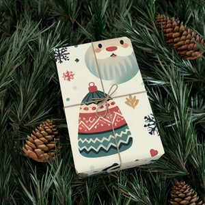 Vibrant Santa Gift Wrap - Festive Christmas Magic - Dipaliz - Wrapping Paper