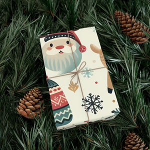Vibrant Santa Gift Wrap - Festive Christmas Magic - Dipaliz - Wrapping Paper