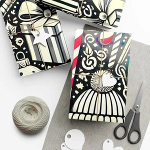 Festive Candy Cane Gift Wrap Paper Christmas Pattern - Dipaliz - Wrapping