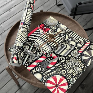 Festive Candy Cane Gift Wrap Paper Christmas Pattern - Dipaliz - 30’’ x 144’’ / Satin - Wrapping