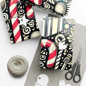Festive Candy Cane Gift Wrap Paper Christmas Pattern - Dipaliz - Wrapping