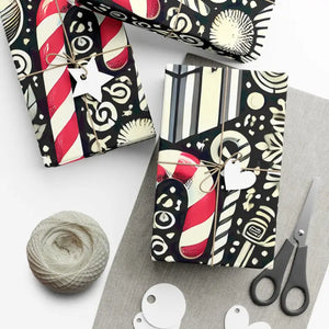 Festive Candy Cane Gift Wrap Paper Christmas Pattern - Dipaliz - Wrapping