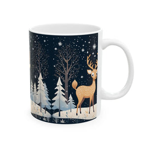 Festive Christmas Reindeer Mug - Ceramic Holiday Sips - Dipaliz - Mugs