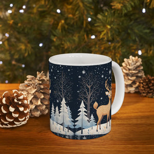 Festive Christmas Reindeer Mug - Ceramic Holiday Sips - Dipaliz - Mugs