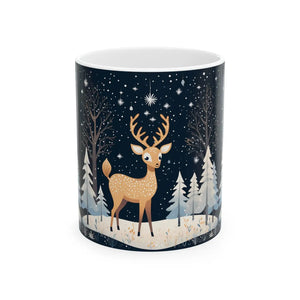 Festive Christmas Reindeer Mug - Ceramic Holiday Sips - Dipaliz - Mugs
