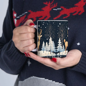 Festive Christmas Reindeer Mug - Ceramic Holiday Sips - Dipaliz - Mugs