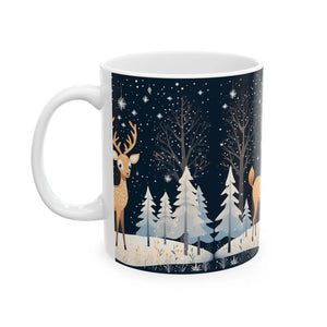 Festive Christmas Reindeer Mug - Ceramic Holiday Sips - Dipaliz - Mugs