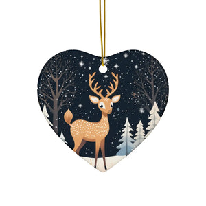 Timeless Christmas Reindeer Ceramic Ornament Collection - Dipaliz - Heart / one Size - Home Decor