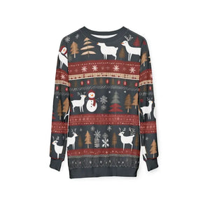 Christmas Reindeer Spruce Tree Unisex Sweatshirt - Dipaliz - Sweatshirts