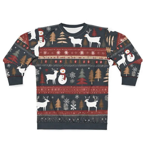 Christmas Reindeer Spruce Tree Unisex Sweatshirt - Dipaliz - Sweatshirts