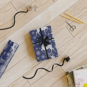 Deep Navy Wrapping Paper Satin Glow Fully Recyclable - Dipaliz