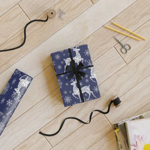 Deep Navy Wrapping Paper Satin Glow Fully Recyclable - Dipaliz - 28’’ x 39’’