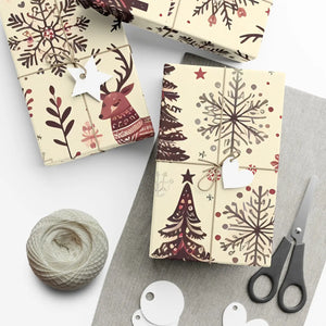 Premium Reindeer Gift Wrap - Festive Christmas - Dipaliz - Wrapping Paper