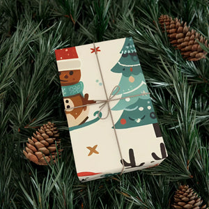 Vibrant Reindeer Gift Wrap - Christmas Matte Satin - Dipaliz - Wrapping Paper