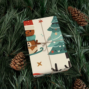 Vibrant Reindeer Gift Wrap - Christmas Matte Satin - Dipaliz - Wrapping Paper