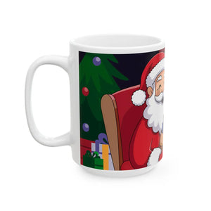 Jolly Santa Claus Christmas Ceramic Mug - Festive Holiday - Dipaliz - Mugs