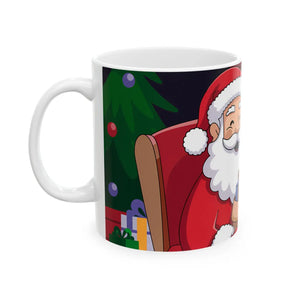 Jolly Santa Claus Christmas Ceramic Mug - Festive Holiday - Dipaliz - Mugs
