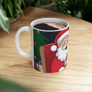 Santa Claus Christmas Mug - Festive Ceramic Double Sided - Dipaliz - Mugs
