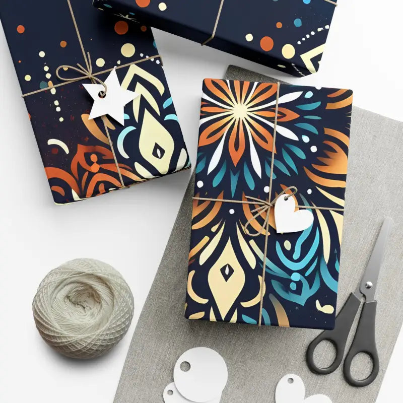 Christmas Snowflake Gift Wrap Papers - Home Decor