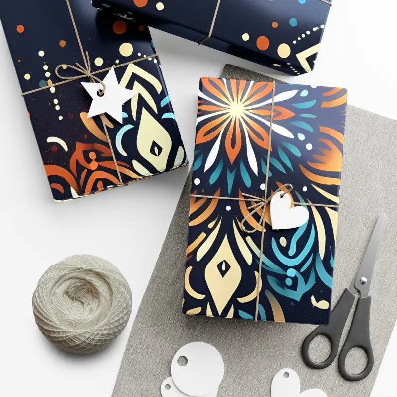 Christmas Snowflake Gift Wrap Papers - Home Decor