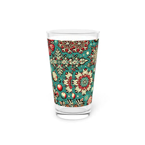 Festive Snowflakes Pint Glass - Christmas 16oz - Dipaliz - Beer Glasses