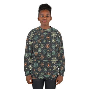 Cozy Christmas Snowflakes Unisex Sweatshirt - Festive Flair - Dipaliz - Sweatshirts