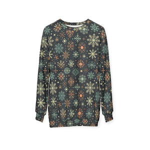 Cozy Christmas Snowflakes Unisex Sweatshirt - Festive Flair - Dipaliz - Sweatshirts