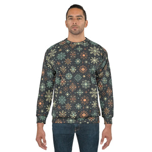 Cozy Christmas Snowflakes Unisex Sweatshirt - Festive Flair - Dipaliz - Sweatshirts