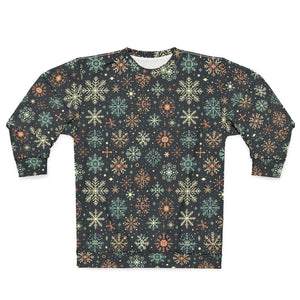 Cozy Christmas Snowflakes Unisex Sweatshirt - Festive Flair - Dipaliz - Sweatshirts
