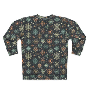 Cozy Christmas Snowflakes Unisex Sweatshirt - Festive Flair - Dipaliz - Sweatshirts