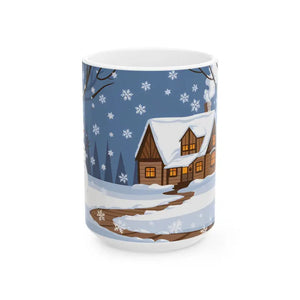 Festive Christmas Snowman Ceramic Mug - Holiday Joy - Dipaliz - 15oz - Mugs