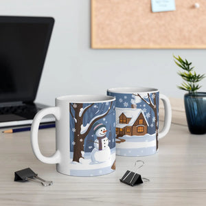 Festive Snowman Ceramic Mug - Holiday Christmas - Dipaliz - Mugs